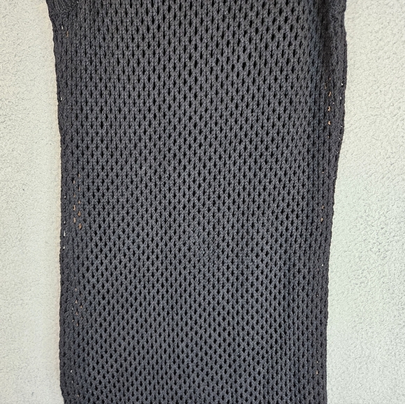 Open Edit Womens Maxi Open Knit Dress Sz XS Black Sleeveless Beach Fun Vacation - Picture 9 of 10